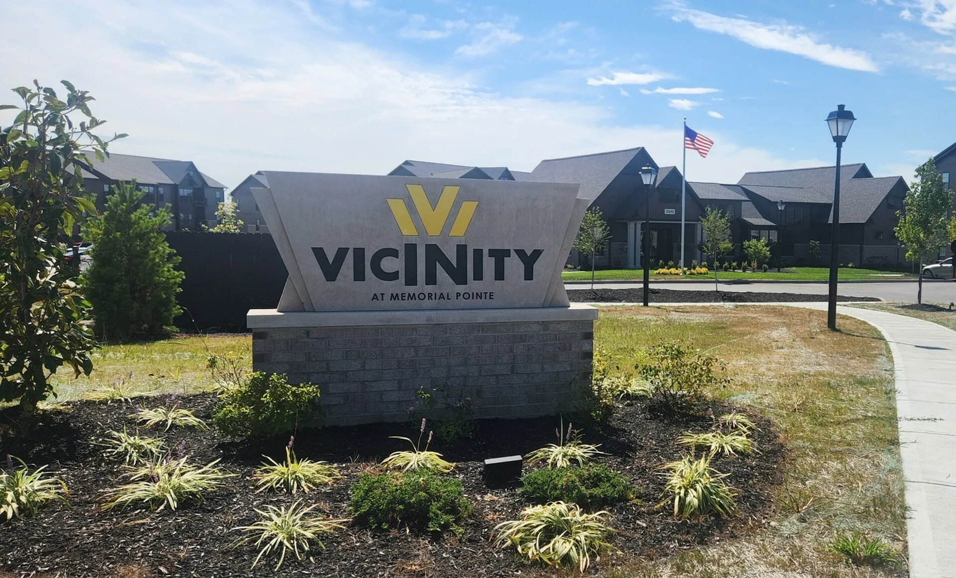 Entry Stone to Vicinity Apartments