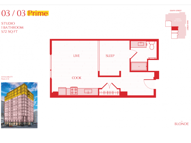 03 Floor Plan at The Blonde