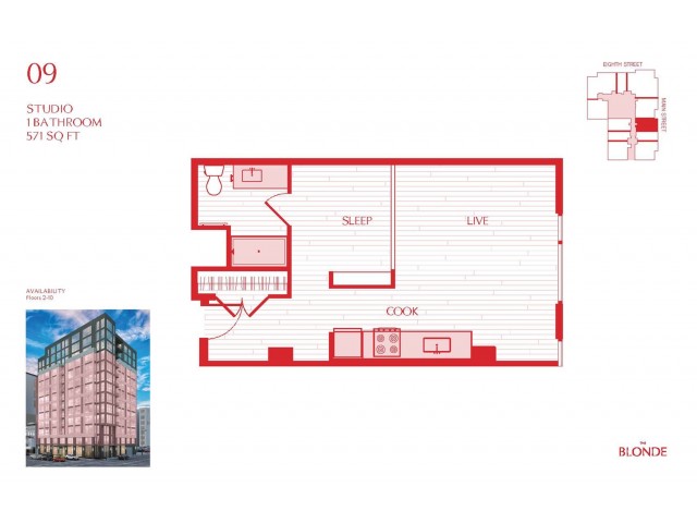09 Floor Plan at The Blonde