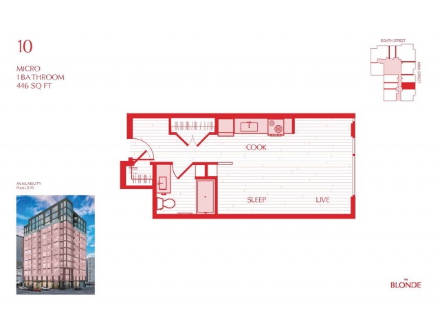 10 Floor Plan at The Blonde