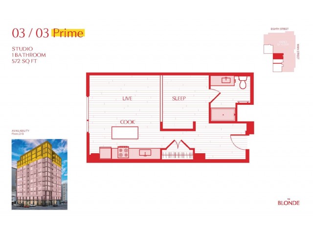 03 Prime Floor Plan at The Blonde