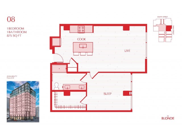 08 Floor Plan at The Blonde