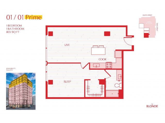 01 Prime Floor Plan at The Blonde