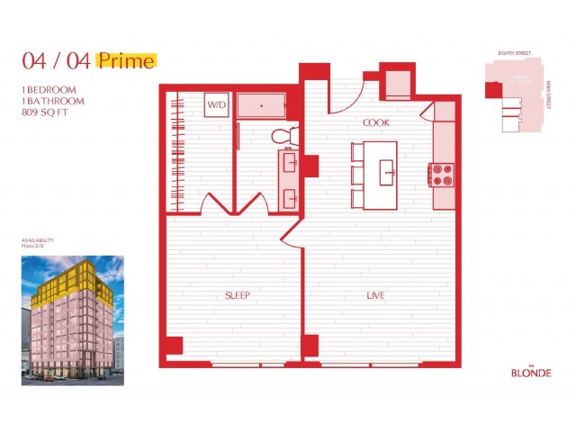 04 Prime Floor Plan at The Blonde
