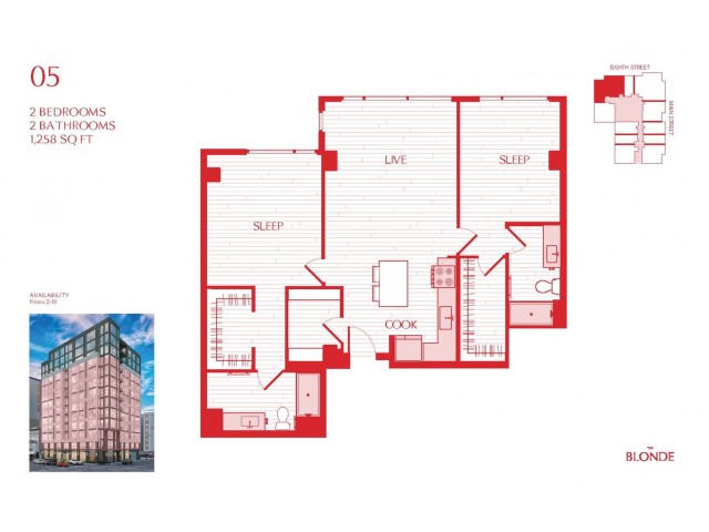 05 Floor Plan at The Blonde