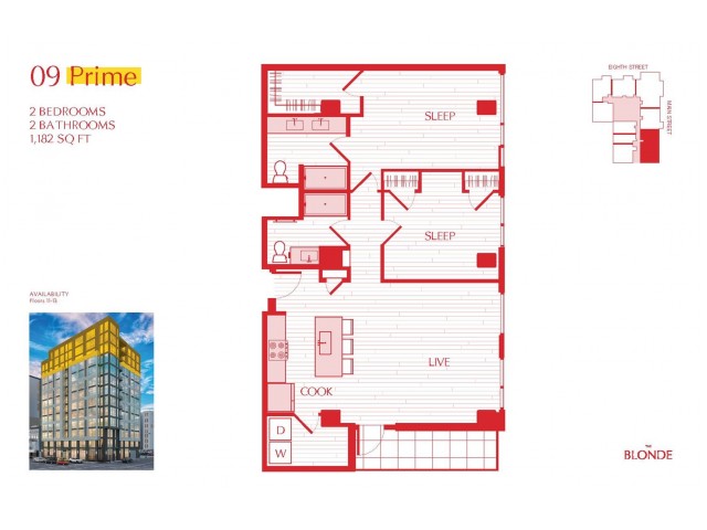 09 Prime Floor Plan at The Blonde