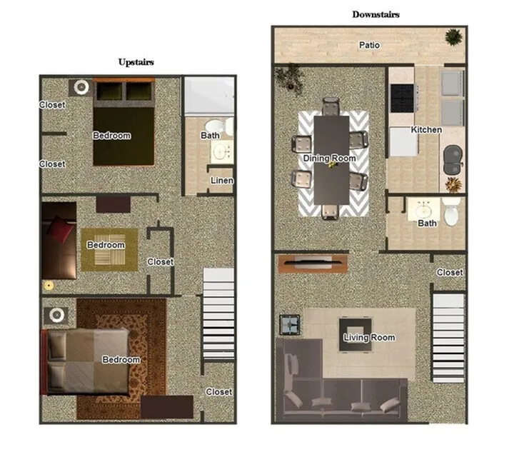Coves at Yale - Two-Story Floorplan