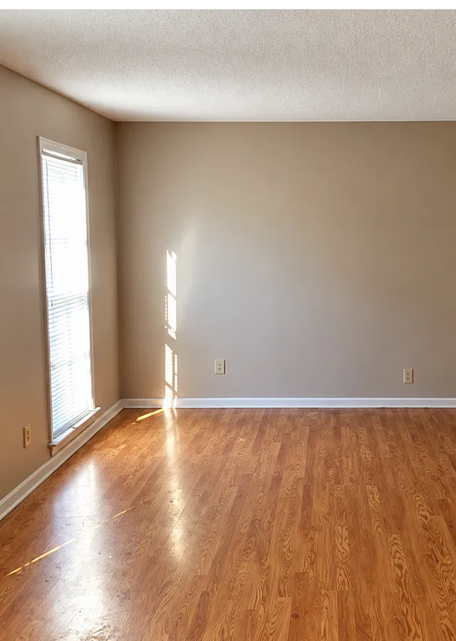 Raleigh Court Townhomes - Spacious Living Room Hardwood Floors