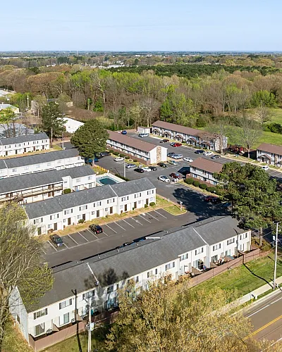 Aerial view of the community at Collier Village Apartments in Collierville, TN