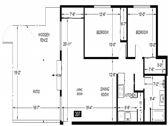 2 Bedroom 1 Bathroom