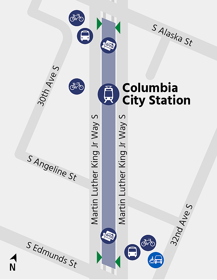 Columbia City Light Rail Map