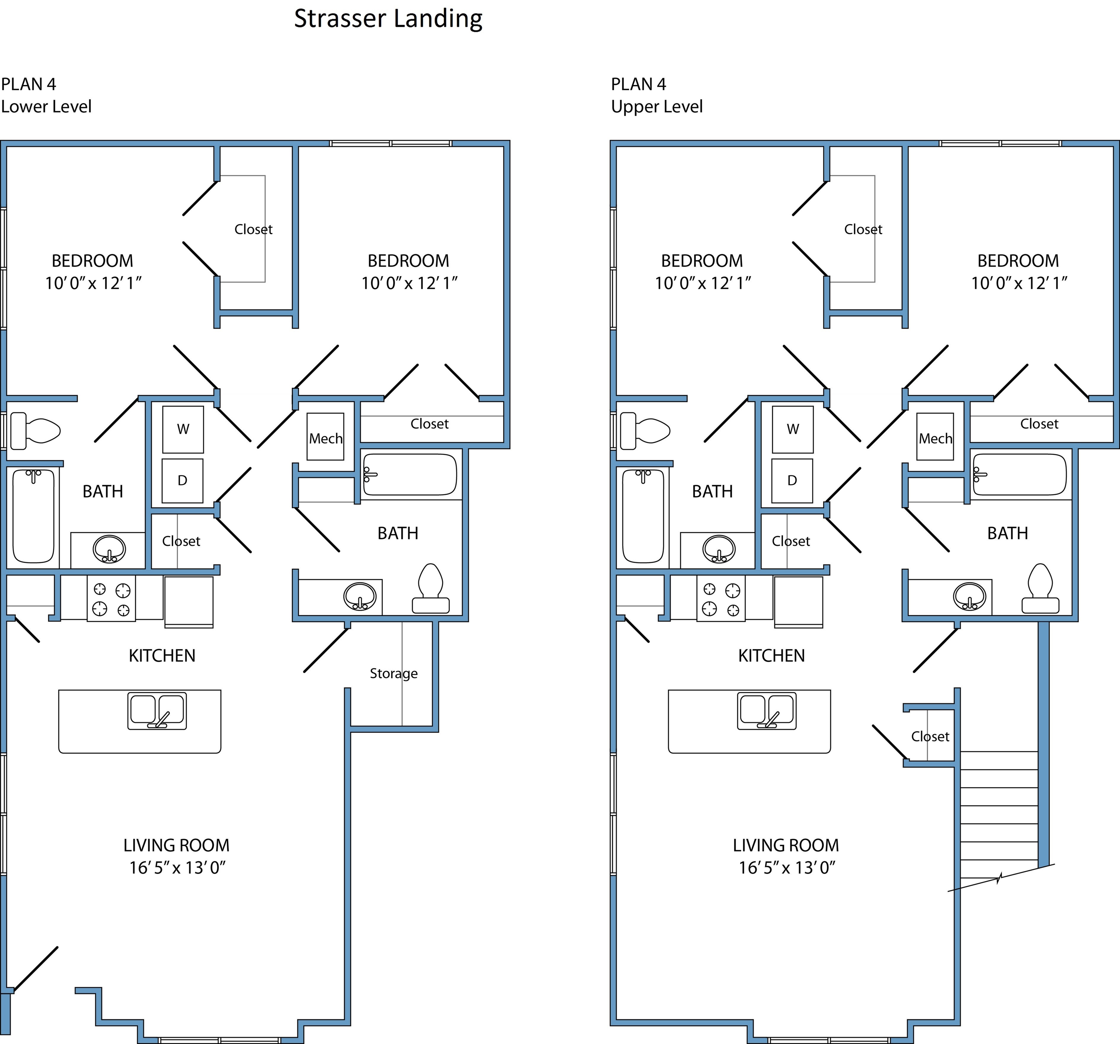 Plan 4 - 2 bed, 2 bath