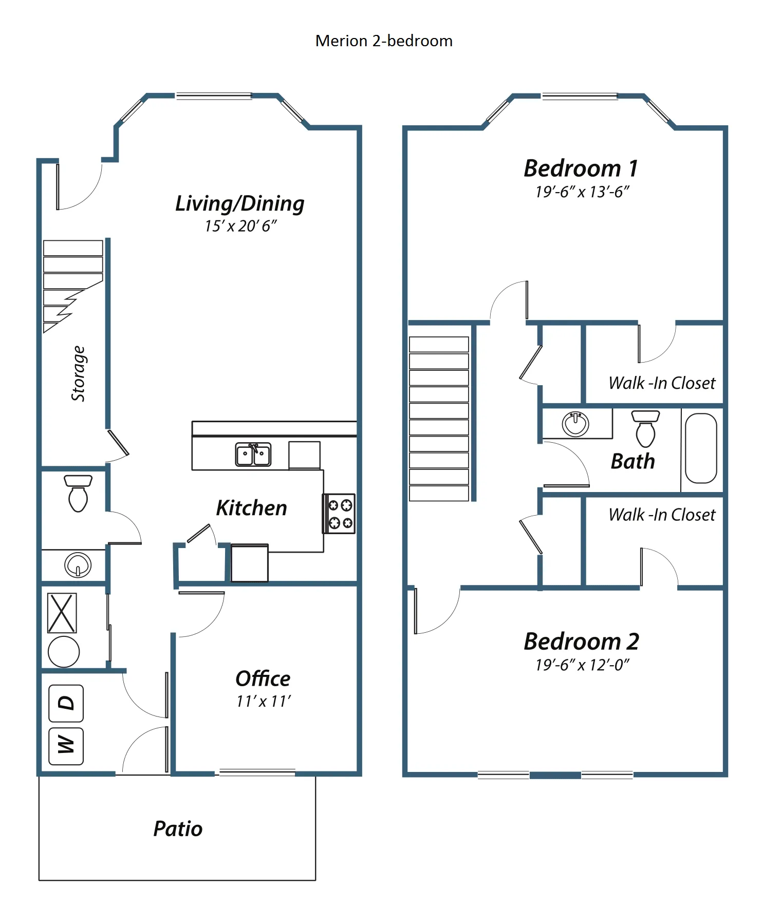 2-bedroom floorplan