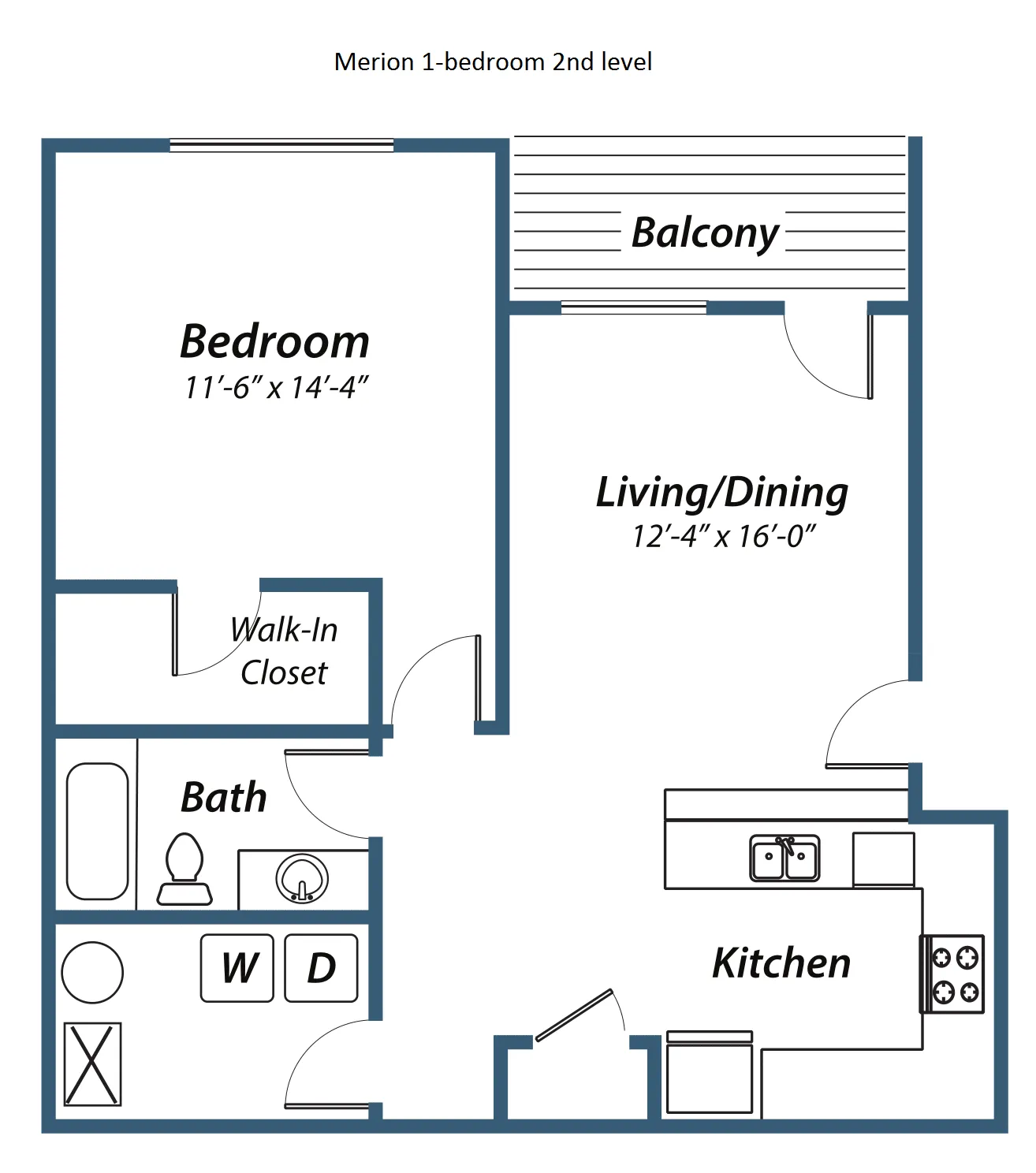 1-Bed, 1-Bath 2nd Level