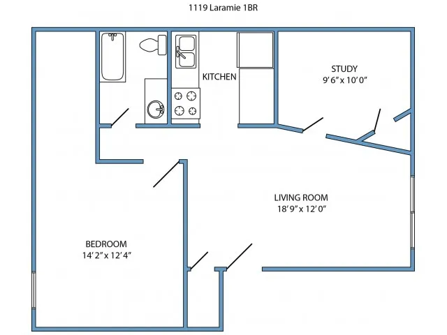 1Bed 1Bath w/ Study