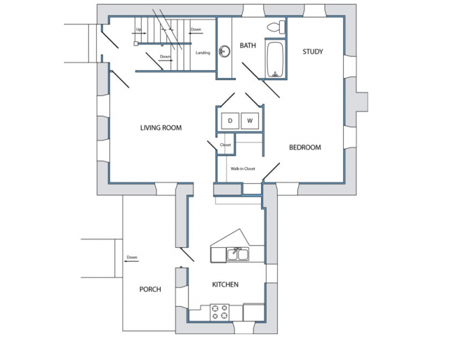 Strasser House - Unit A, 1 bed, 1 bath