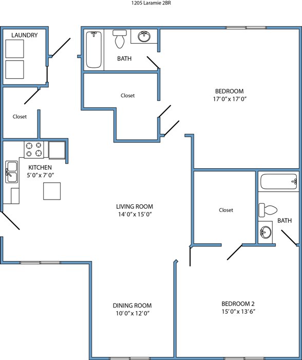 2-bed, 2- bath with washer/dryer