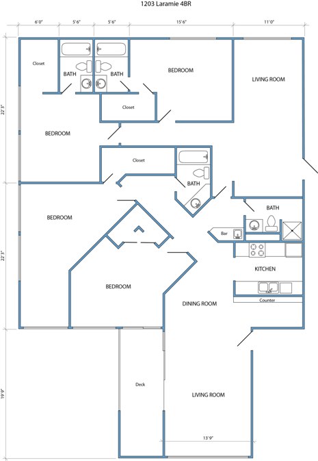 4-bed, 4-bath with washer/dryer