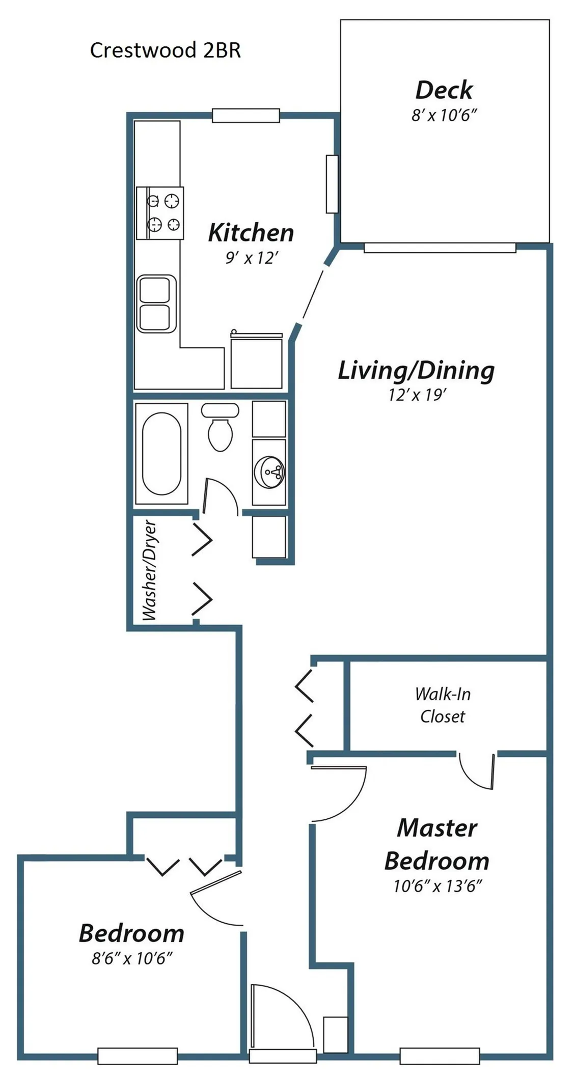 Remodeled 2-bed, 1-bath
