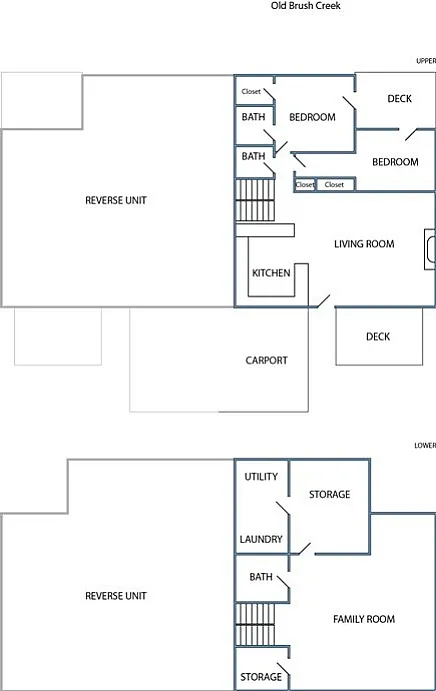 2-bed, 1.5-bath floorplan