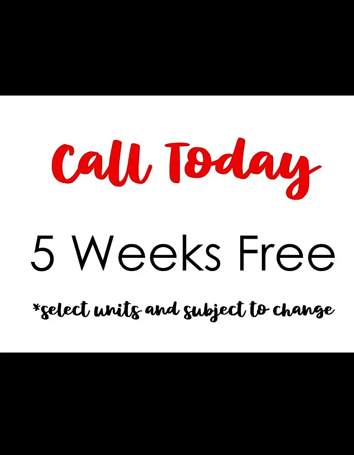 Splash Image: Call today for 5 weeks free on select units and subject to change