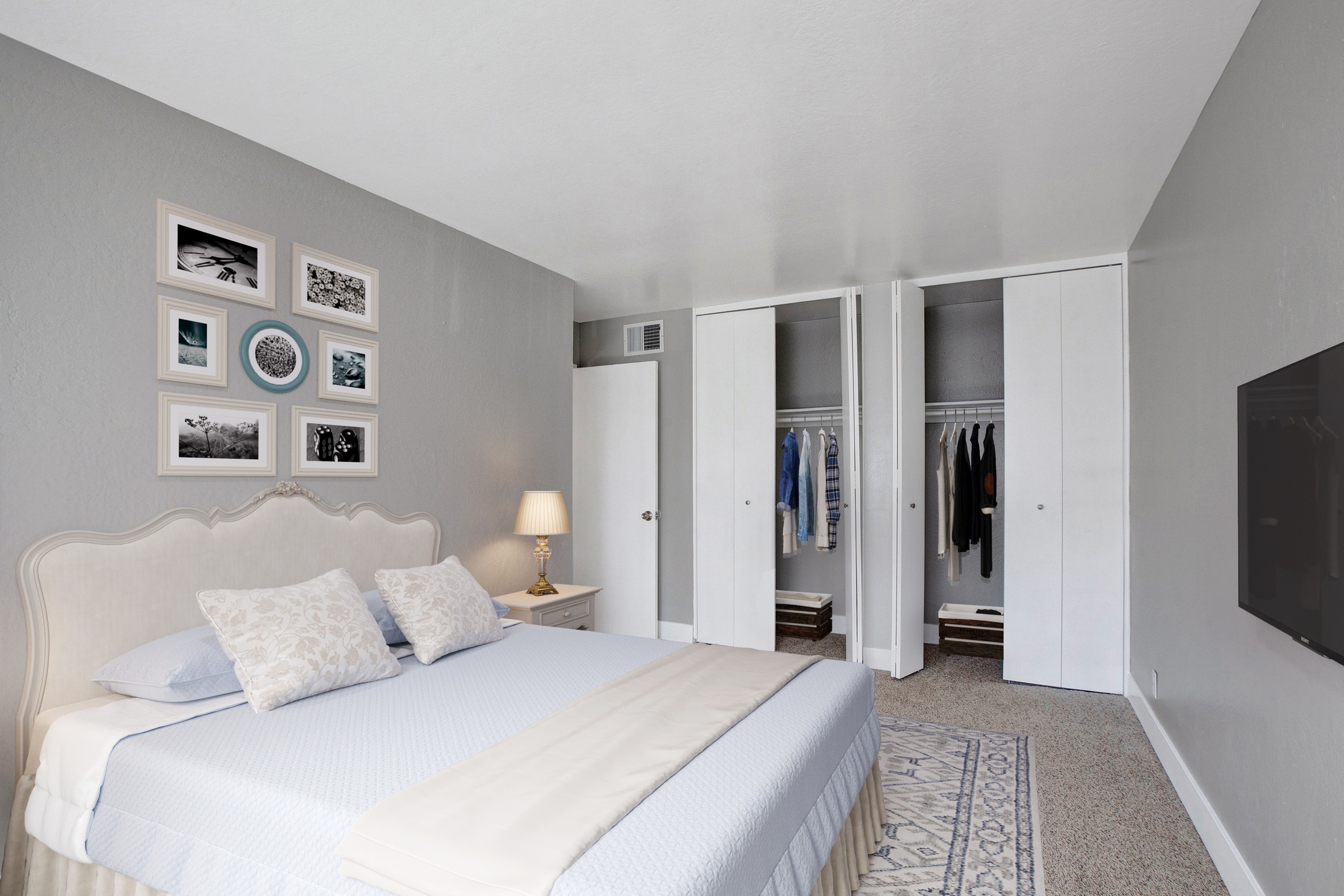 Bedroom with closet space