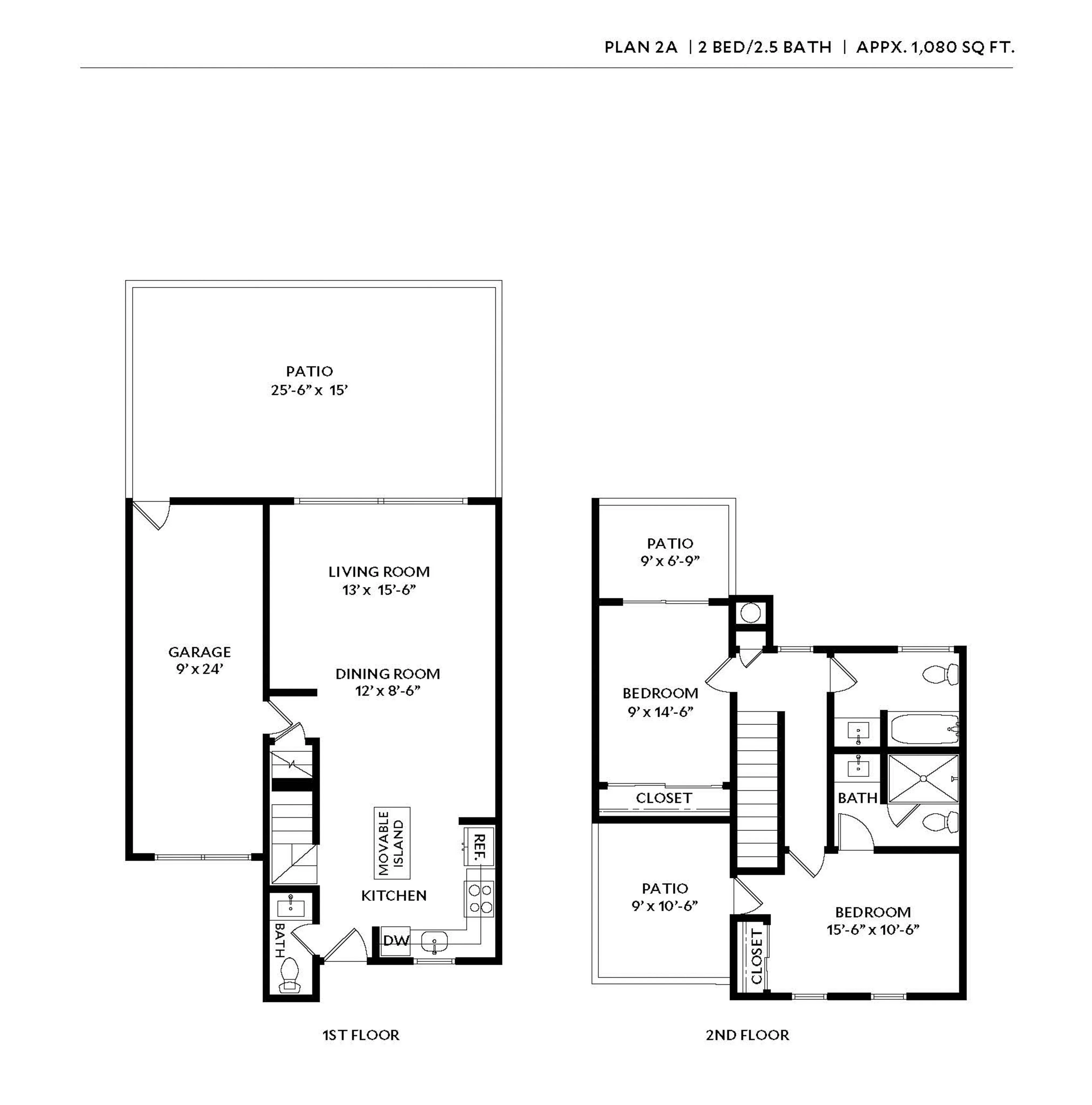 Forest Glen Two Bedroom Floor Plan