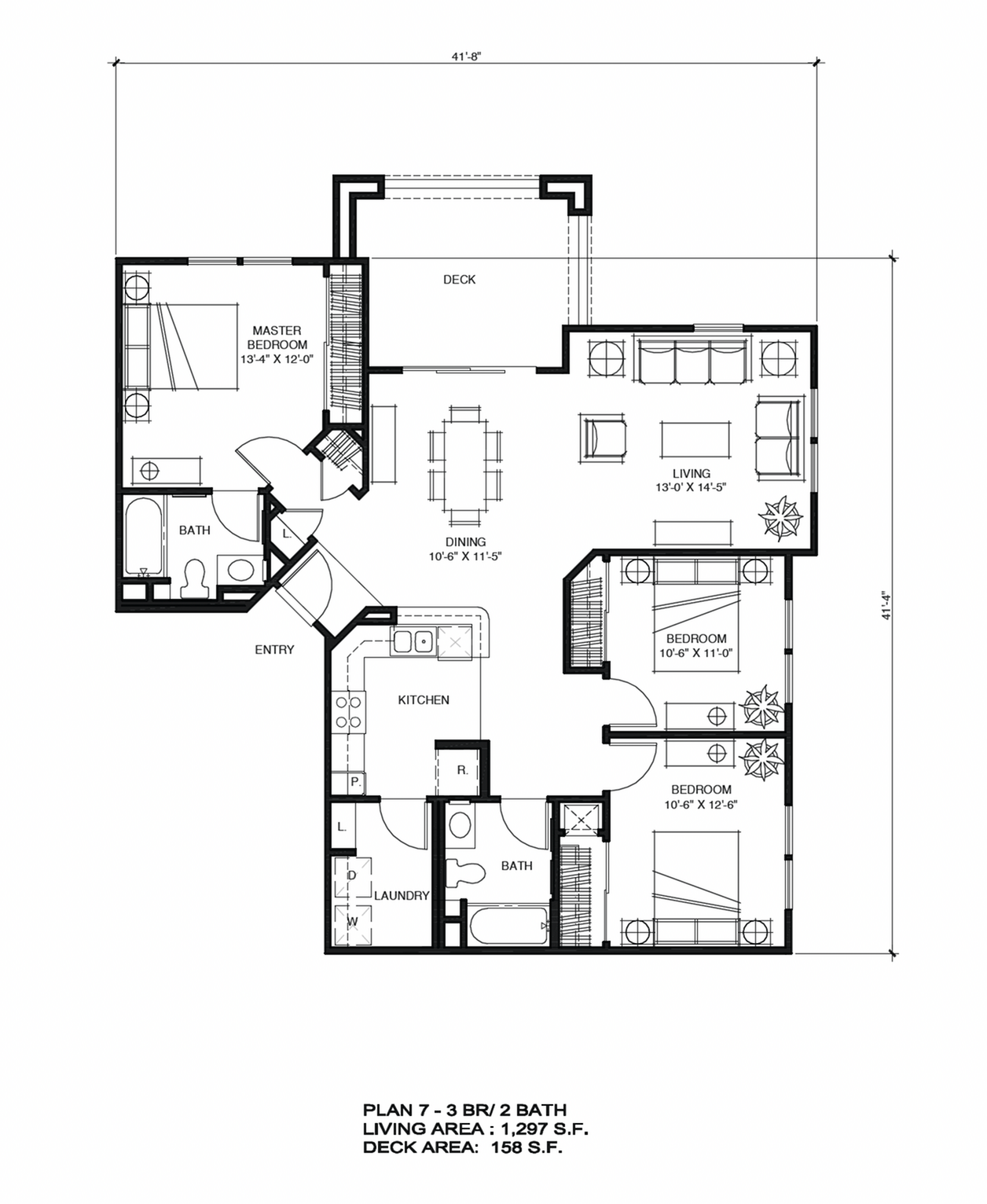 Three Bedroom Floorplan
