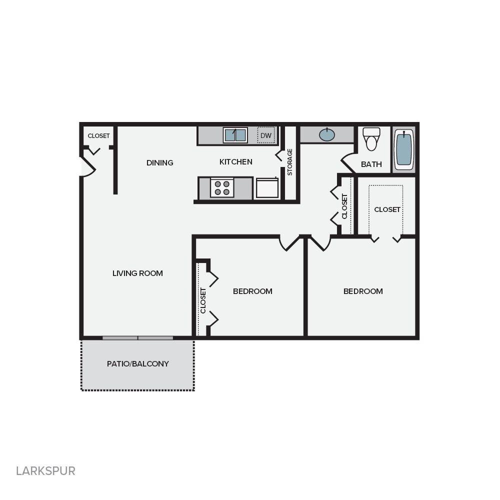 Two Bedroom One Bath 2 Bed Apartment Camden Parc