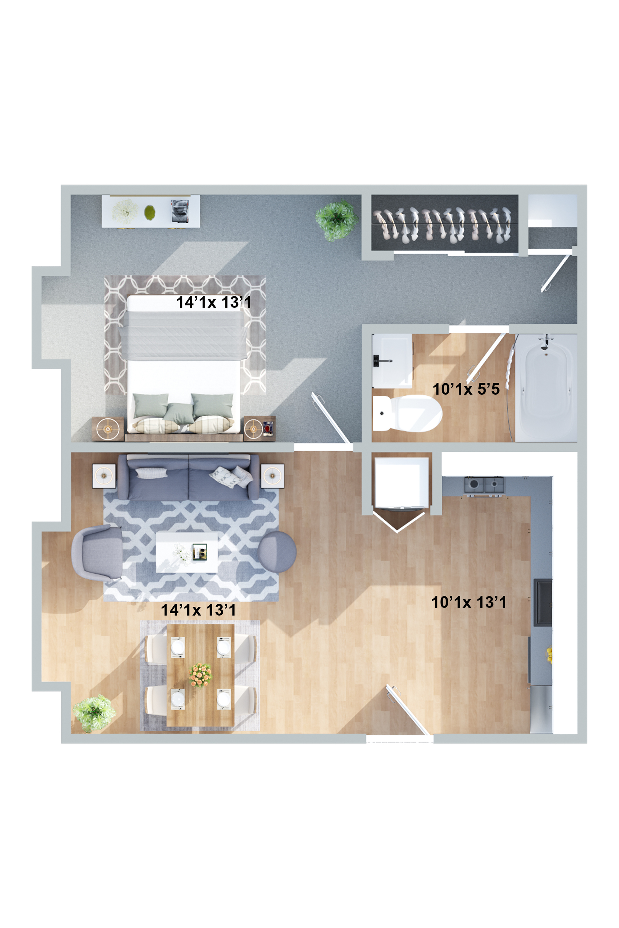 1x1 Floorplan