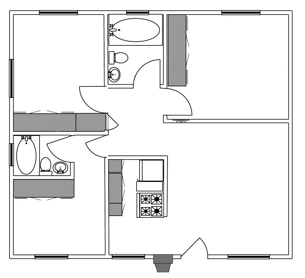 floor plan of 1500 sqft apartment home
