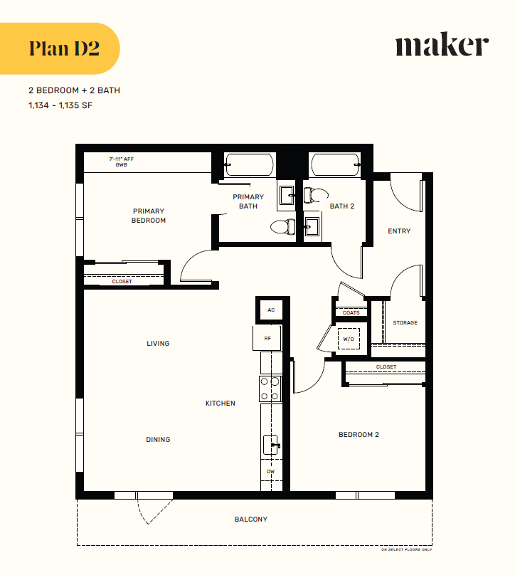 2 bedroon Plan D2