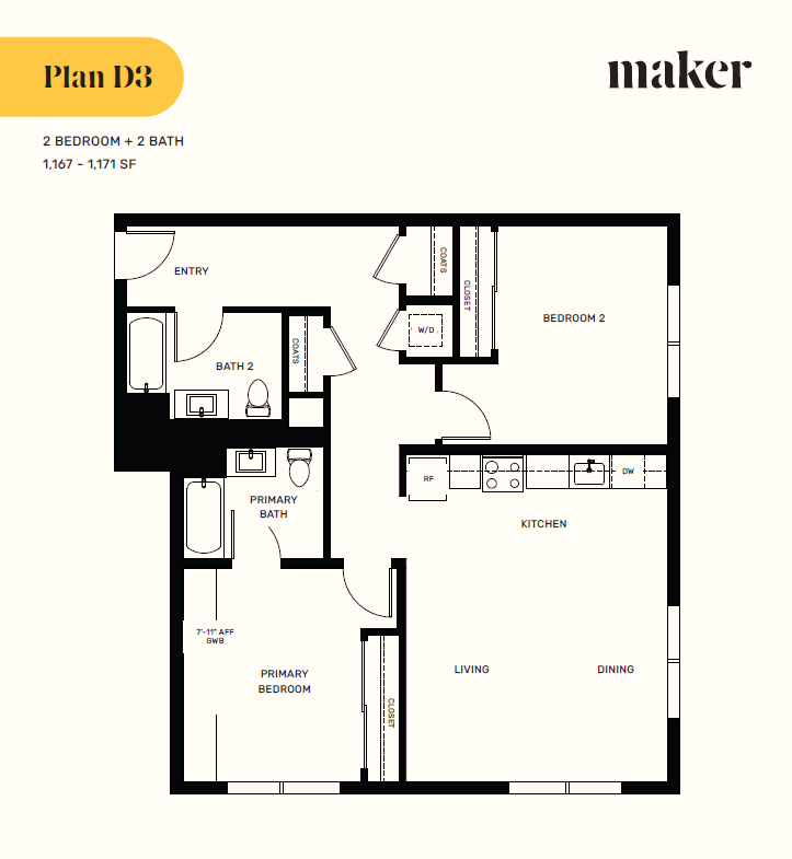 2 bedroon Plan D3