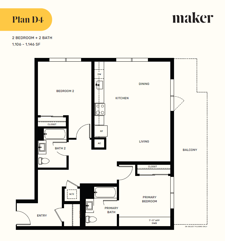 2 bedroon Plan D4
