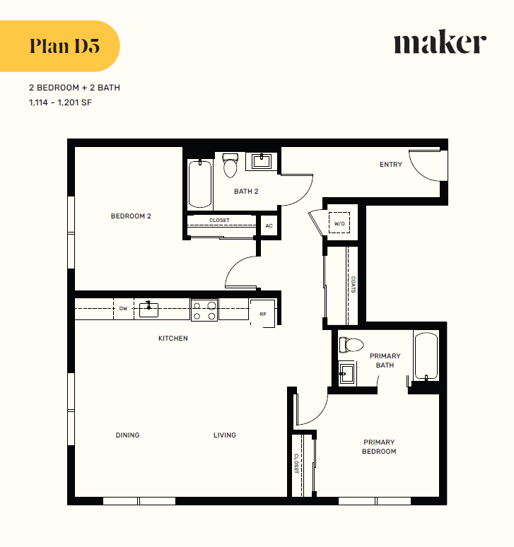 2 bedroon Plan D5