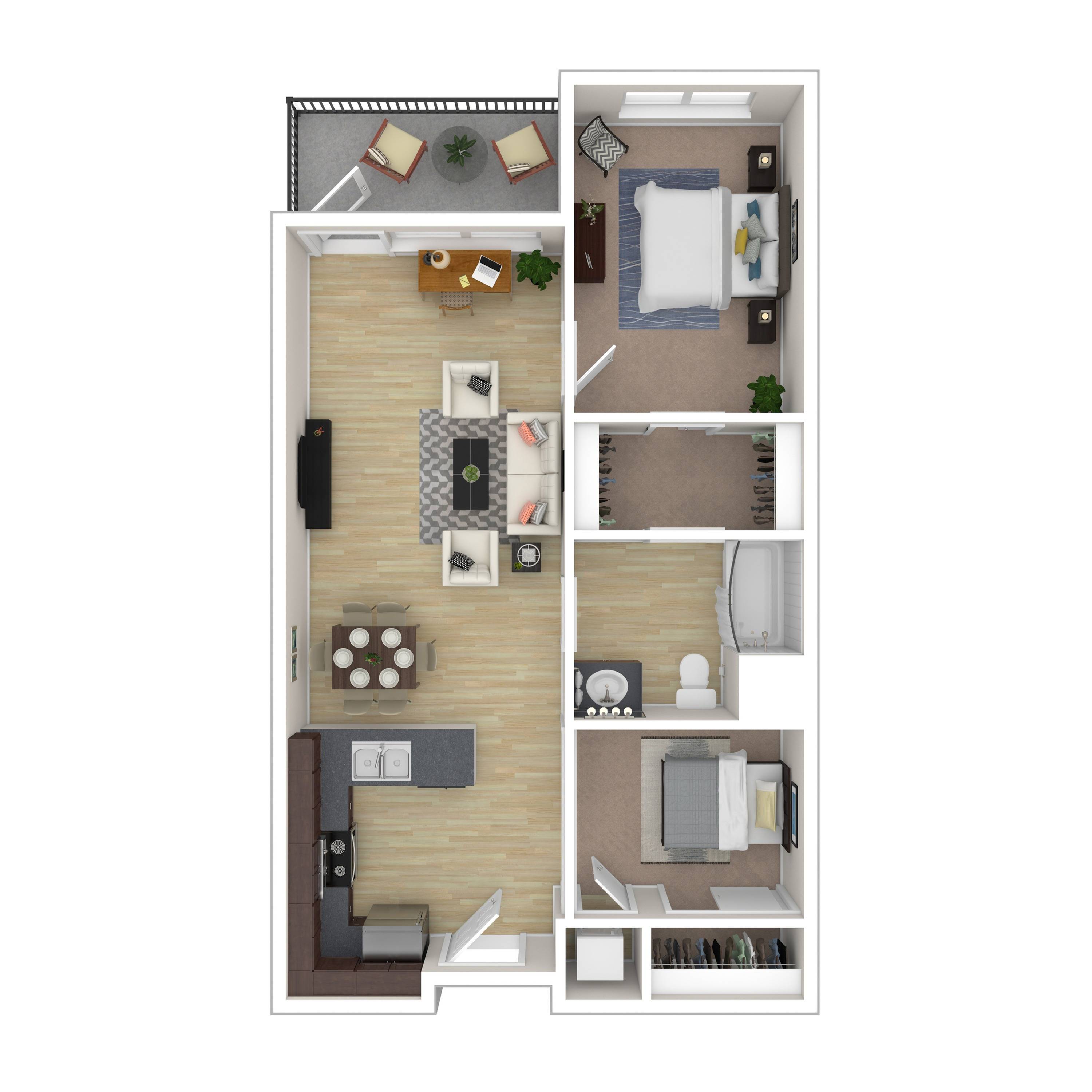 2B Floorplan 3D