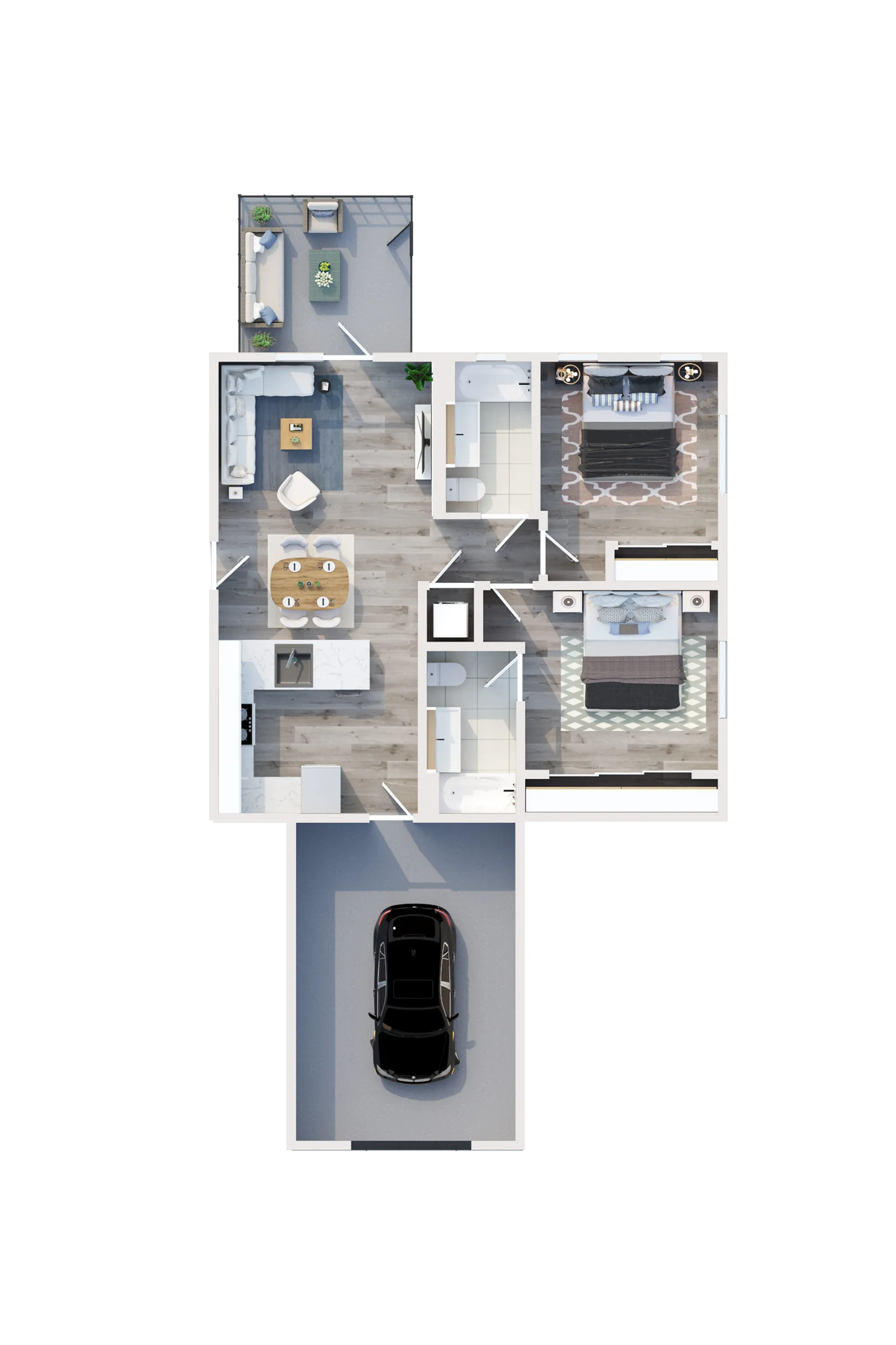 3D Floorplan 2X2A Lupine