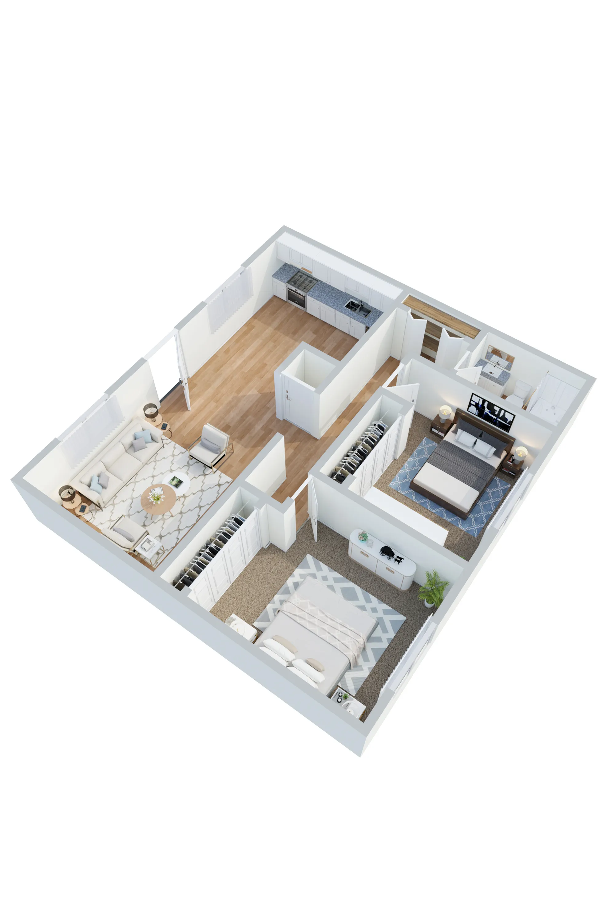 Two bedroom, 1 bathroom