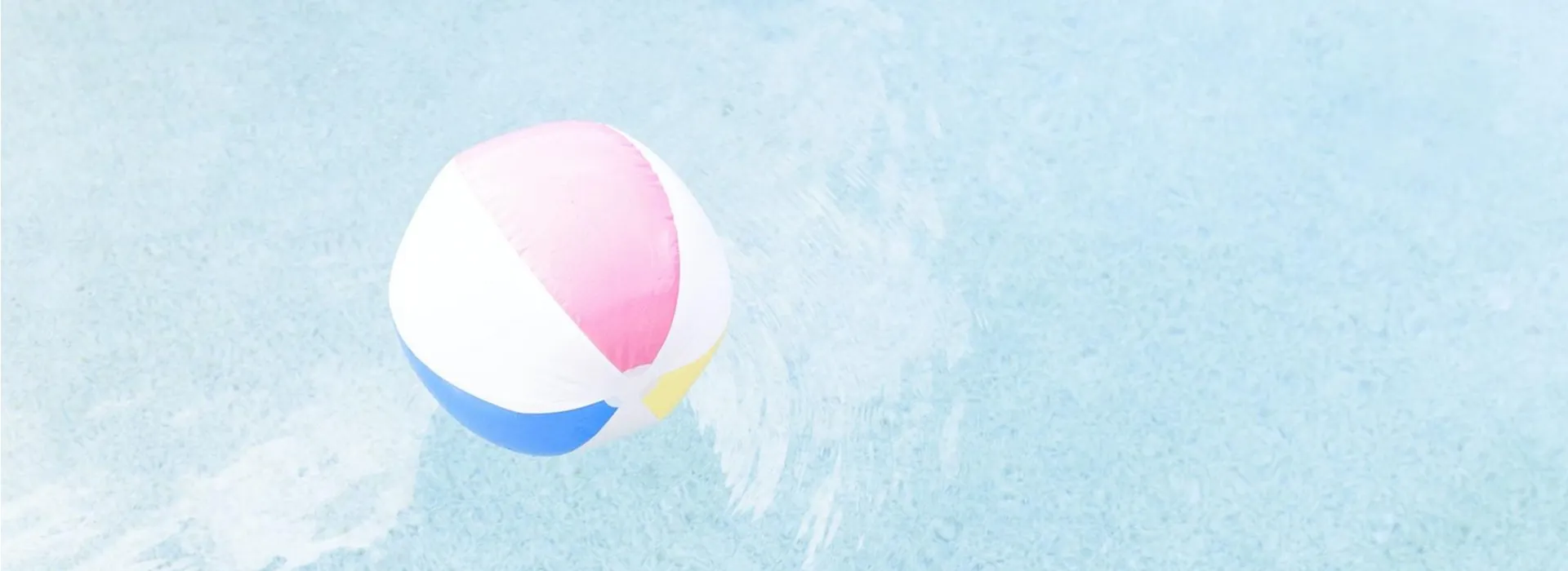 beach ball in swimming pool