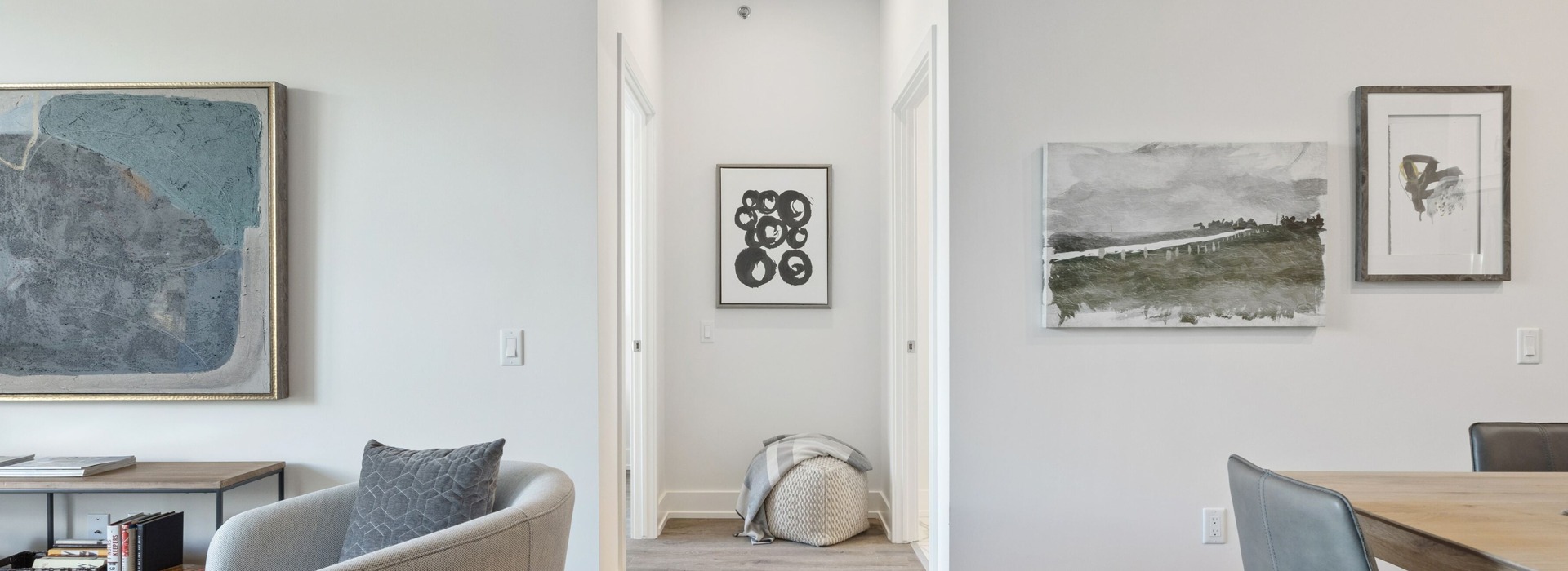 cool atmosphere with furniture and wall decor