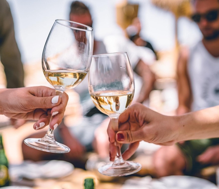 wine tasting outside