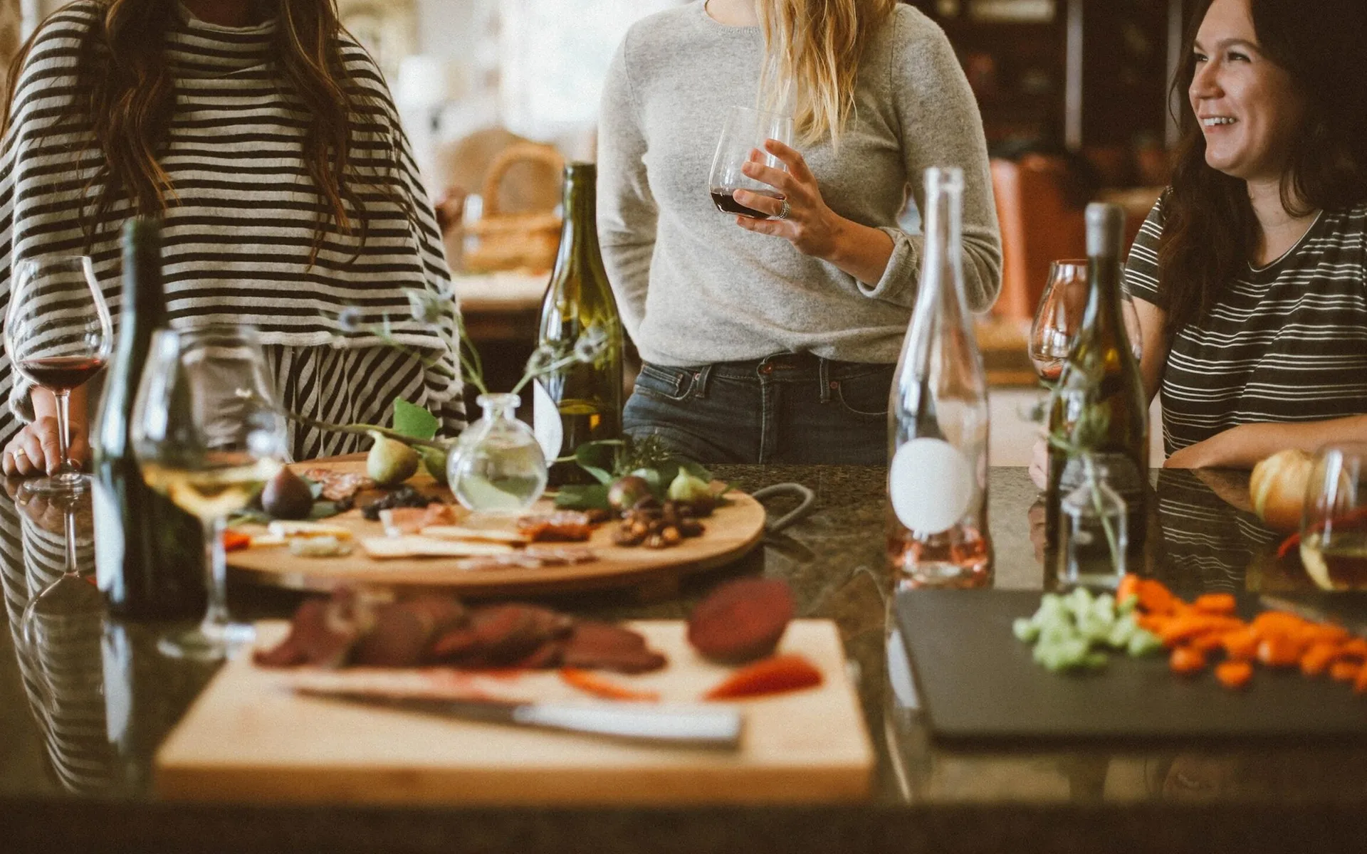 Friends having appetizers