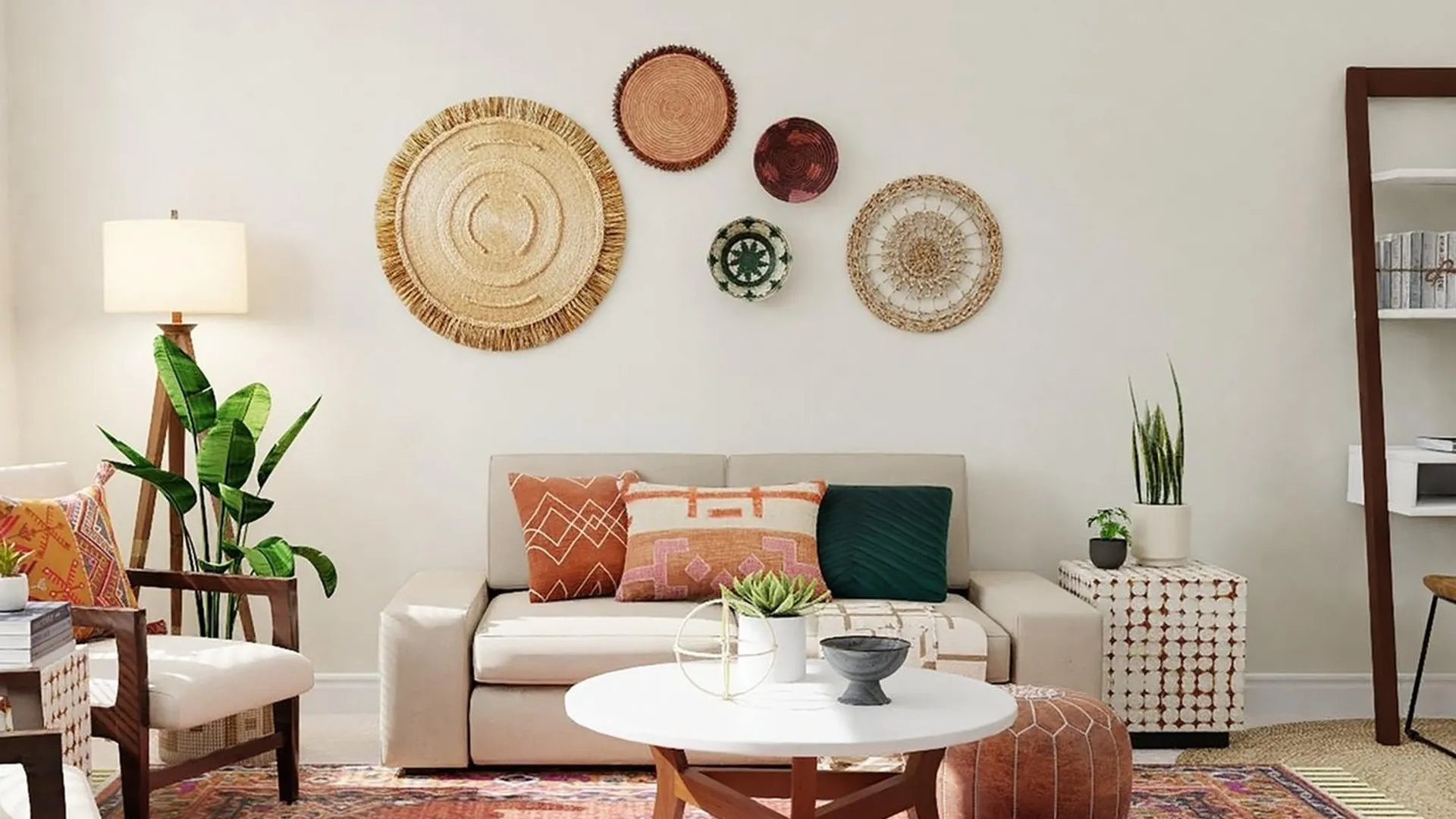 Living room decorated nicely.