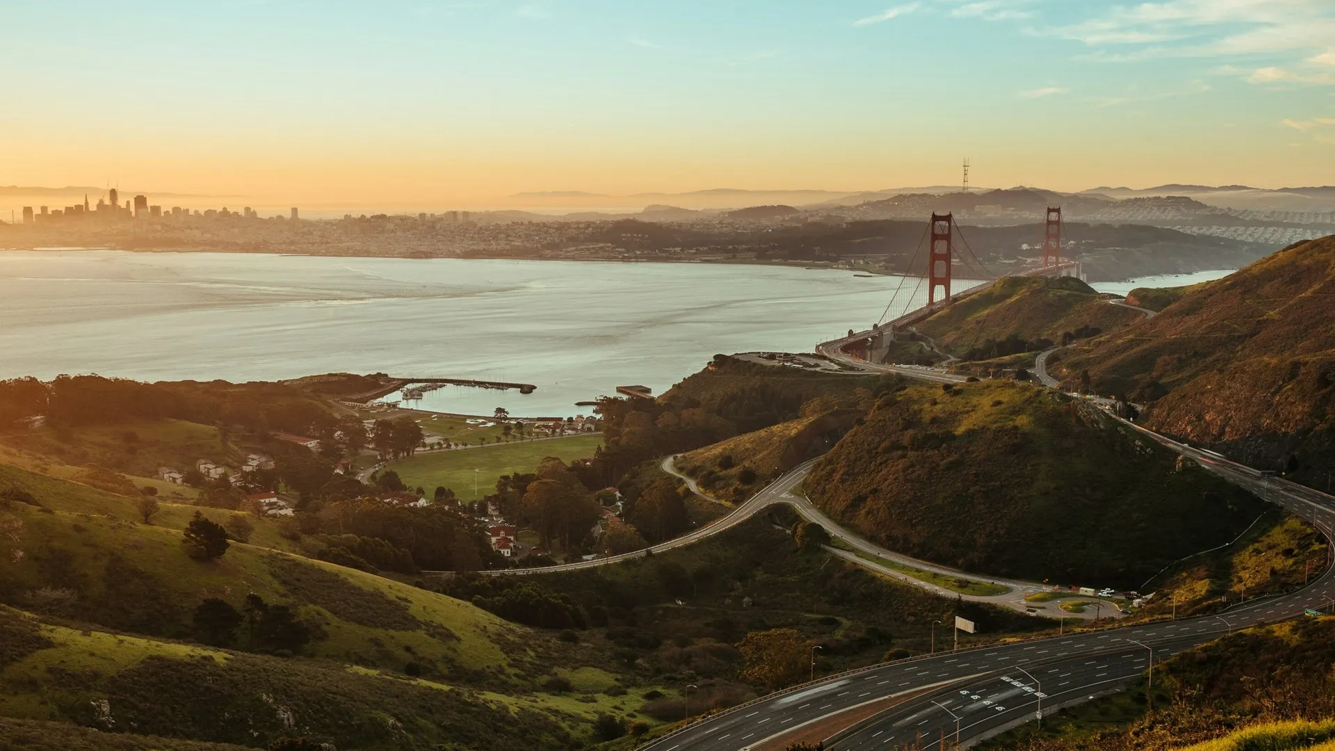 view of the bay area from the marinlands facing San Francisco