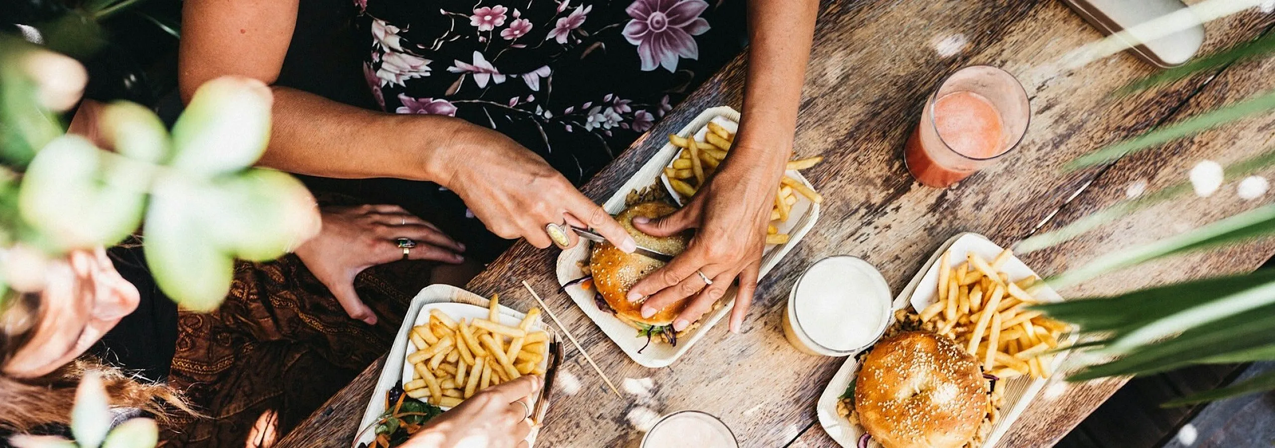 Friends having a meal