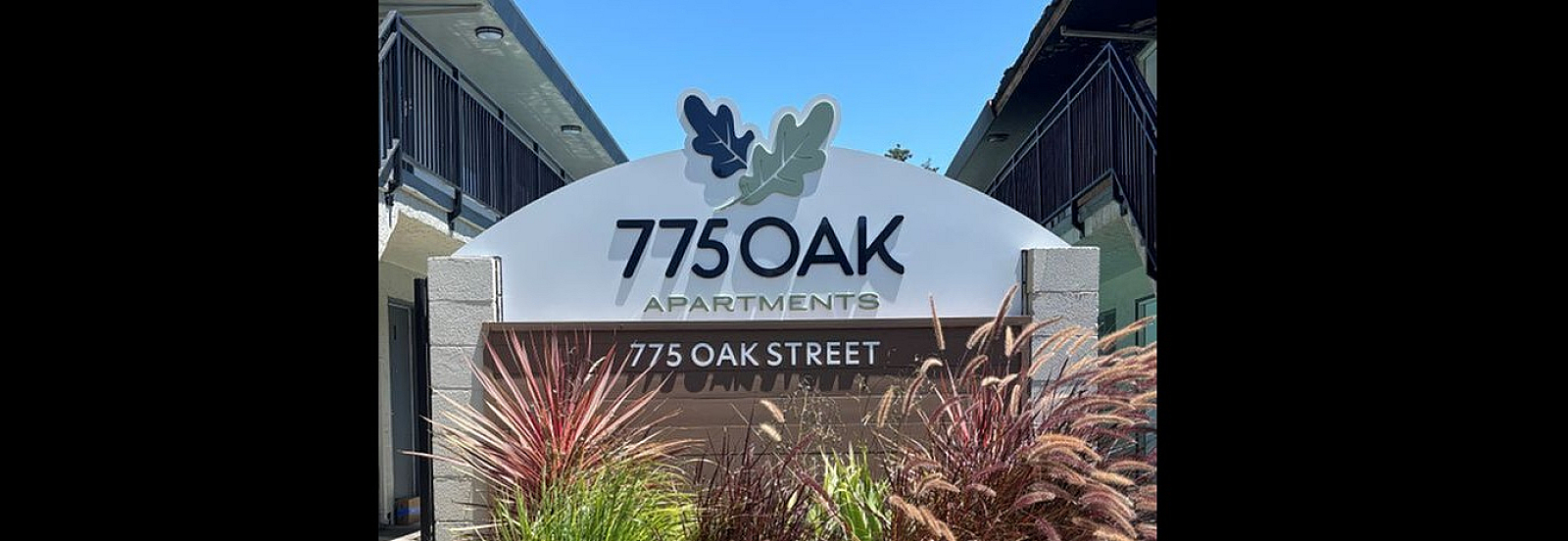 Exterior photo with property sign