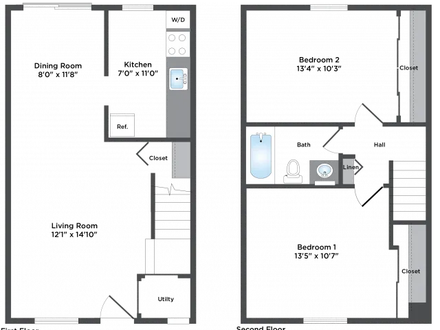 2 Bed 1 Bath