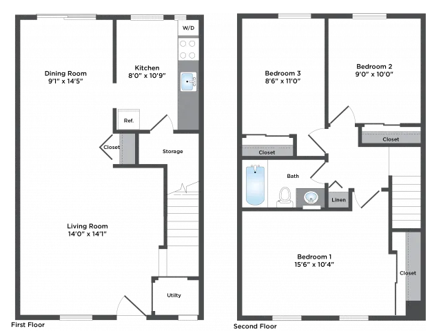 3 Bed 1.5 Bath
