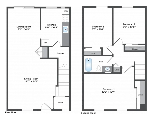 3 Bed 1.5 Bath