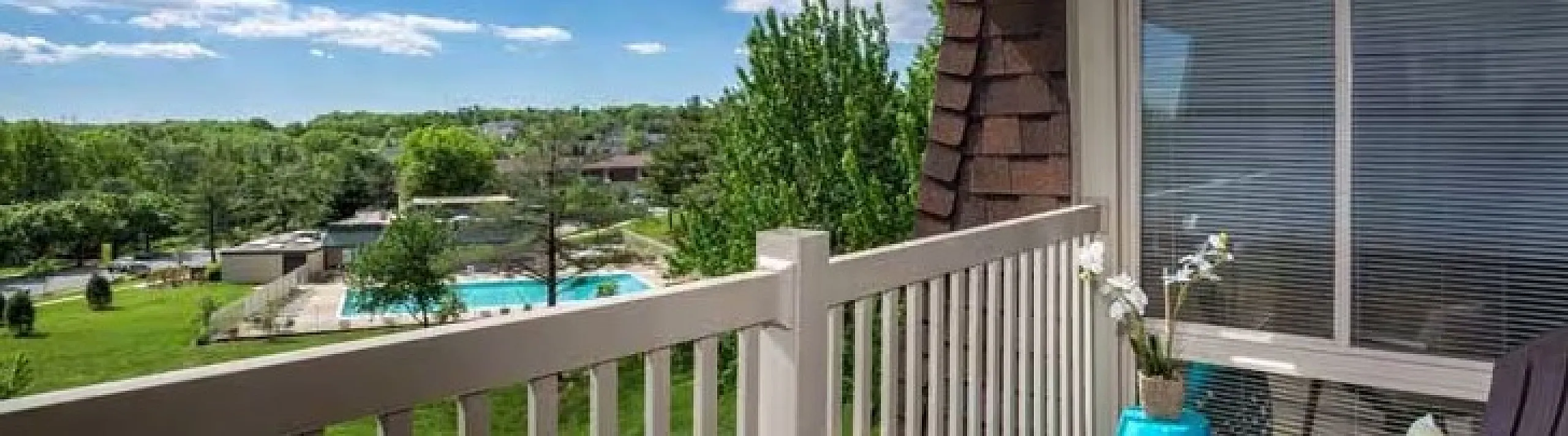 Balcony View Overlooking Pool